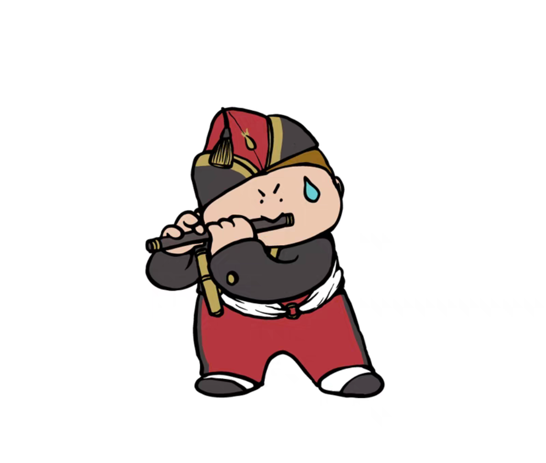 (Badge - Fridge Magnet) Boy with a Flute