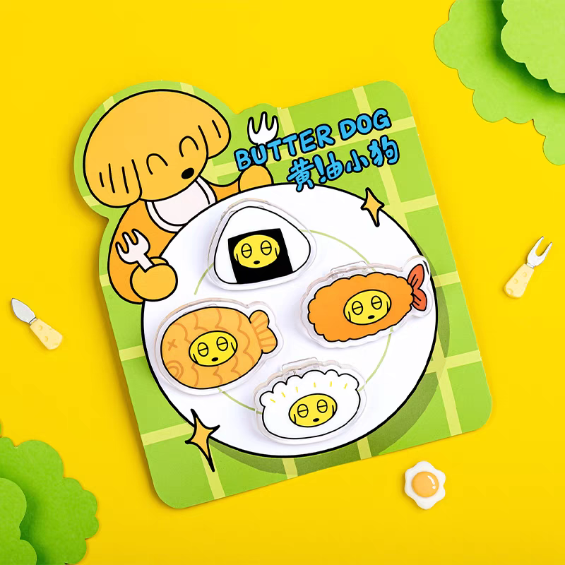 Butter Dog- Food Acrylic Clips