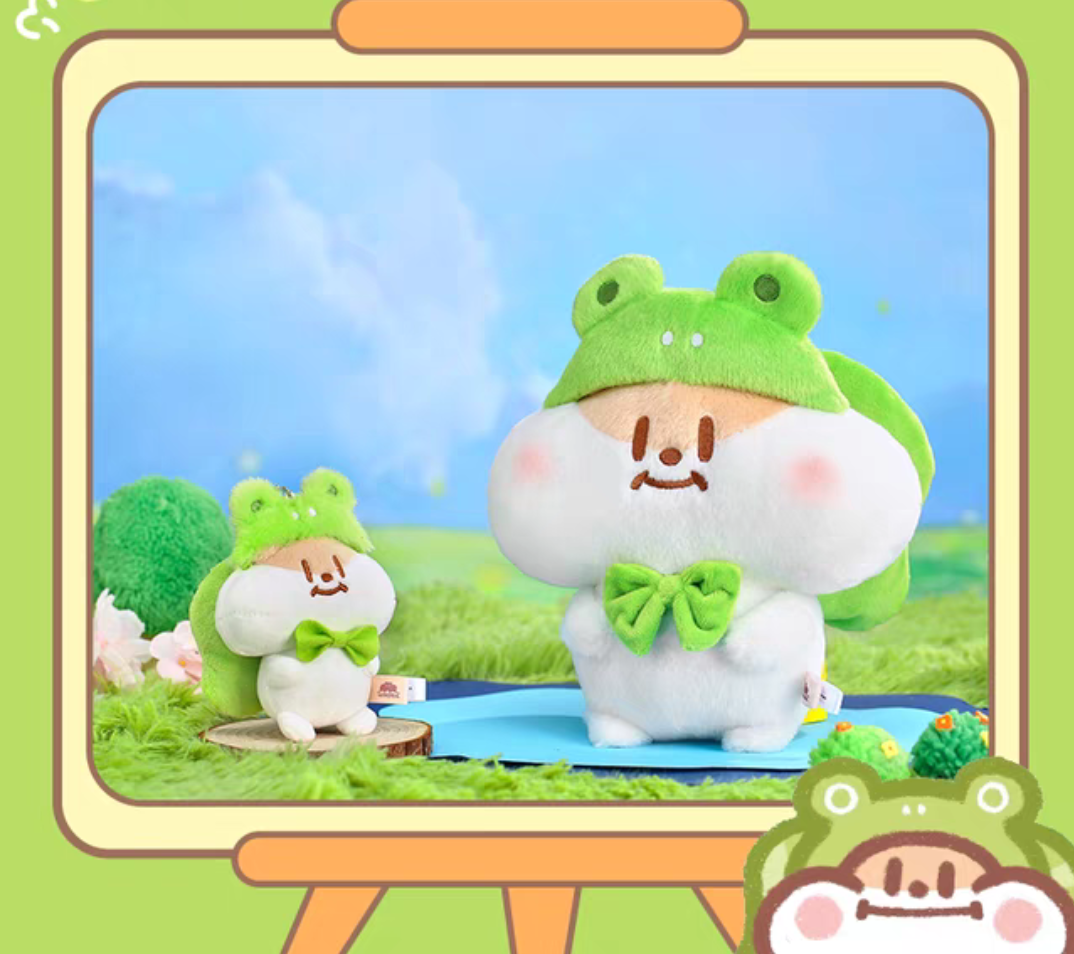 Milk Tea Mouse- Seated Frog Pendant 12*9cm