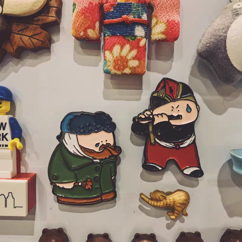 (Badge - Fridge Magnet) Boy with a Flute