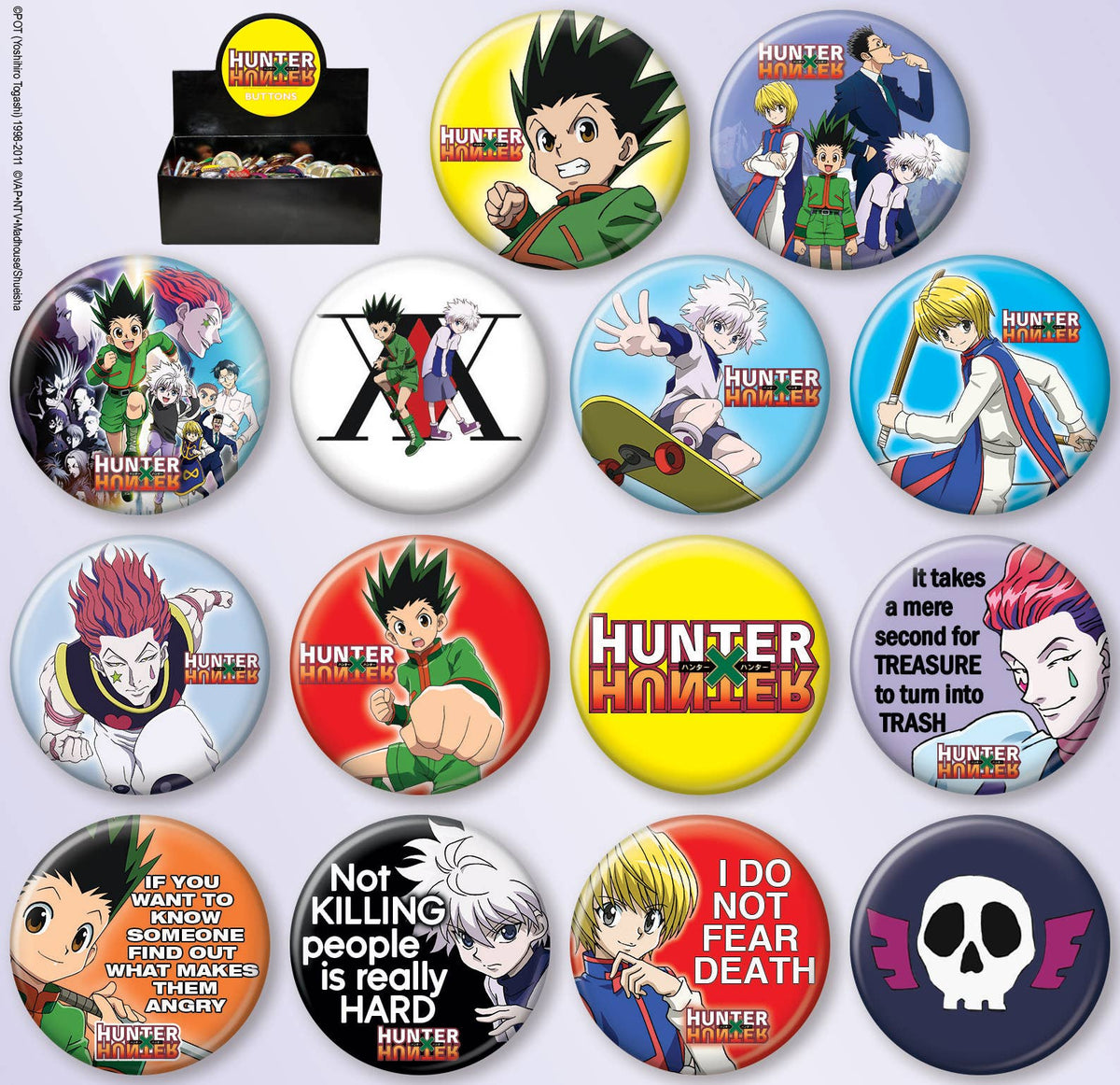 Hunter X Hunter Button Asst-1pc