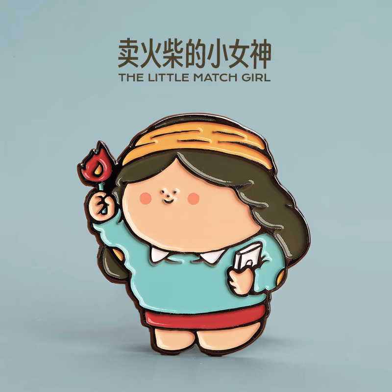 (Badge - Fridge Magnet) Little Match Girl Goddess