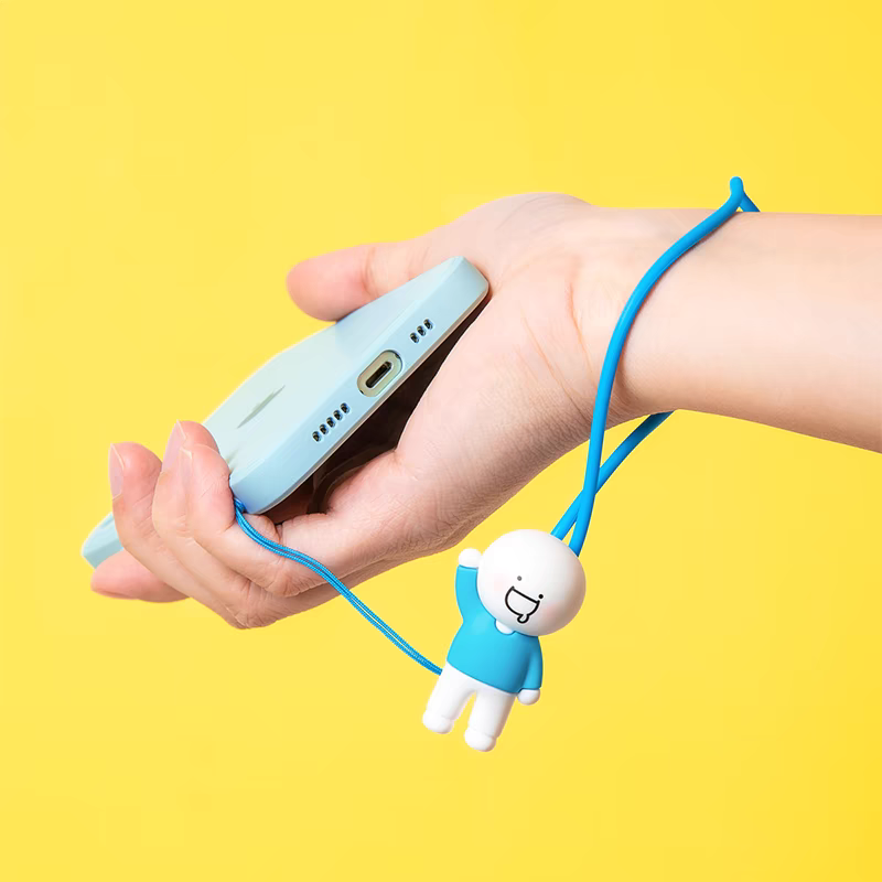 Blue Droplet Resin Phone Strap