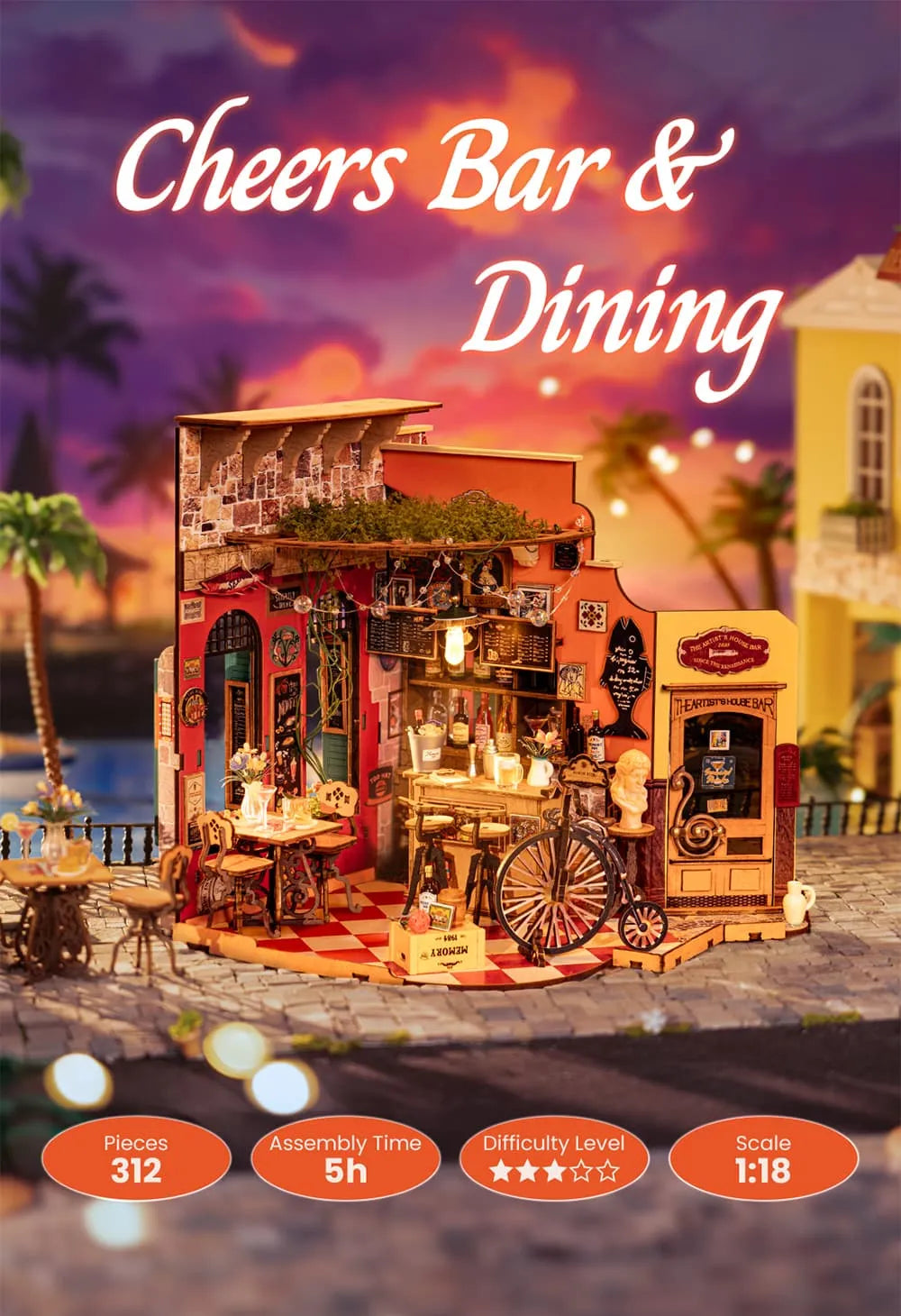 Rolife DIY Miniature House - Cheers Bar & Dining