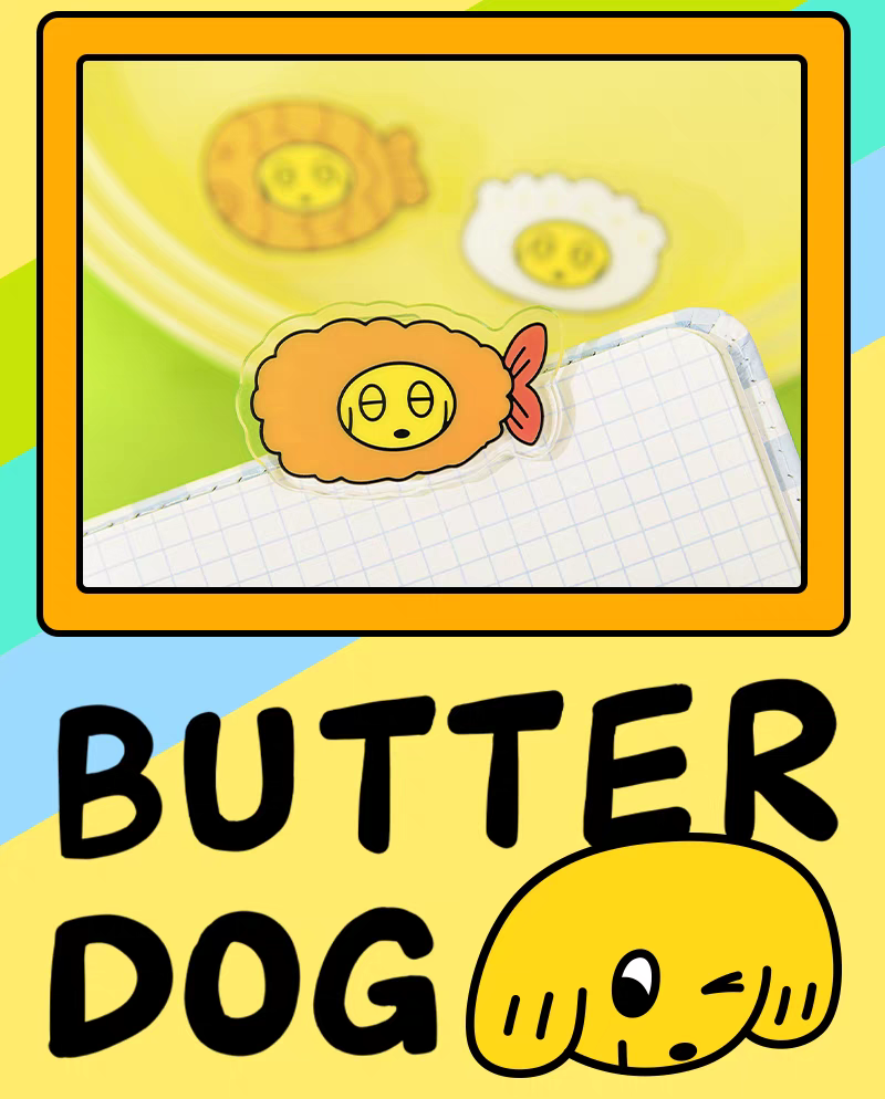 Butter Dog- Food Acrylic Clips