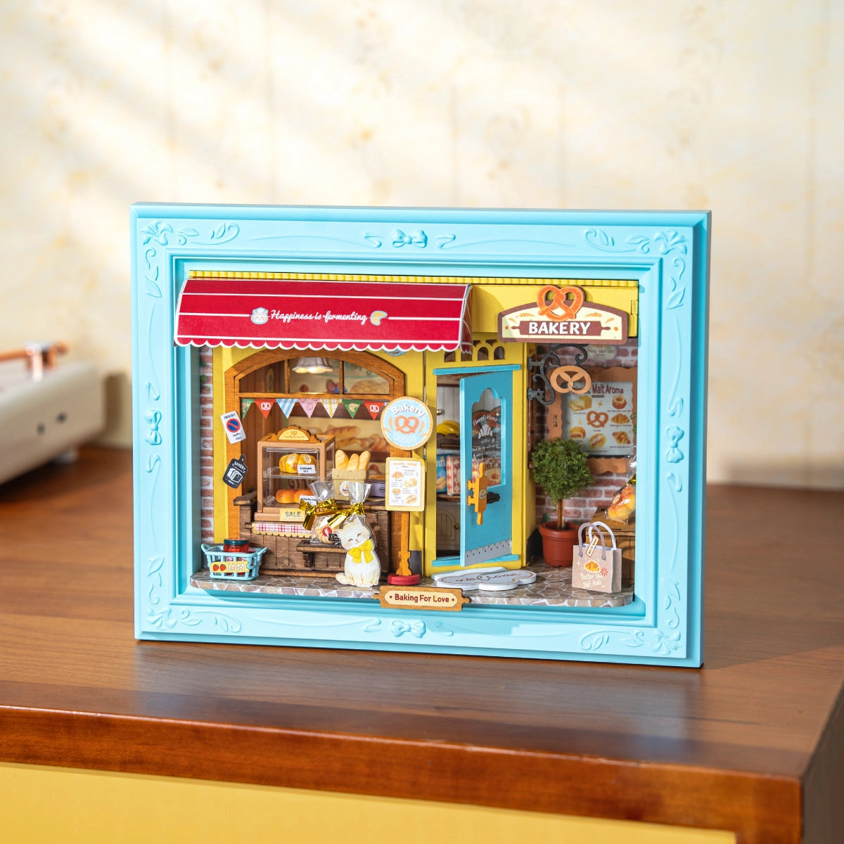 Rolife Fluffy Cat Bakery 3D Wooden Puzzle