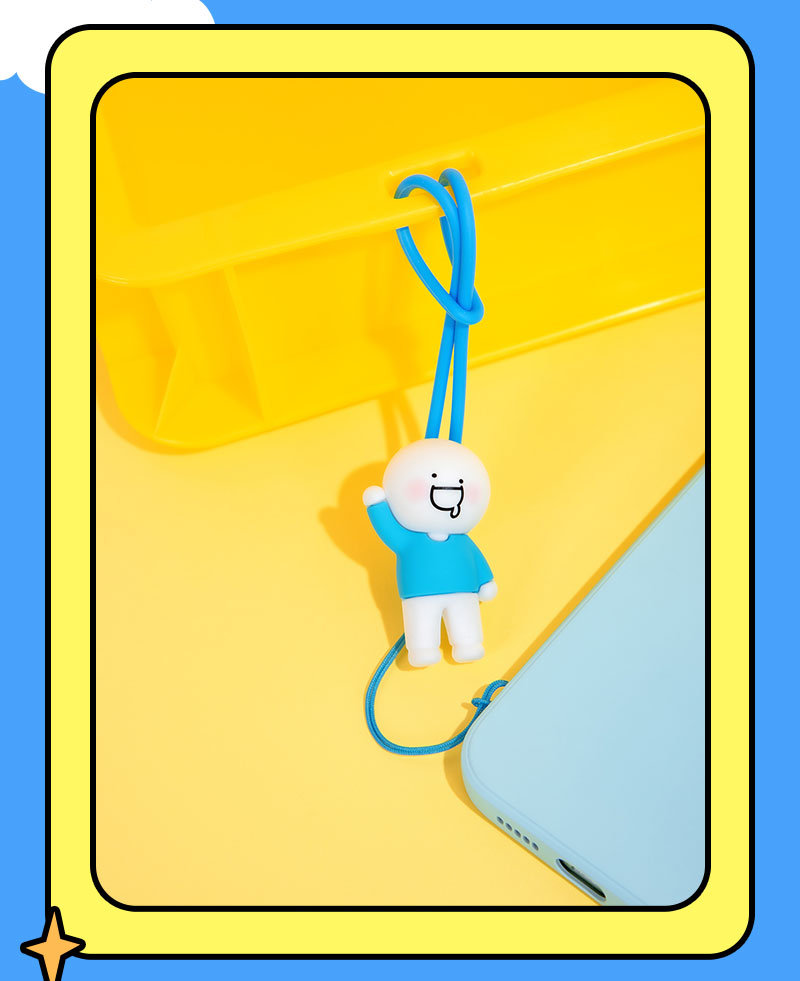 Blue Droplet Resin Phone Strap