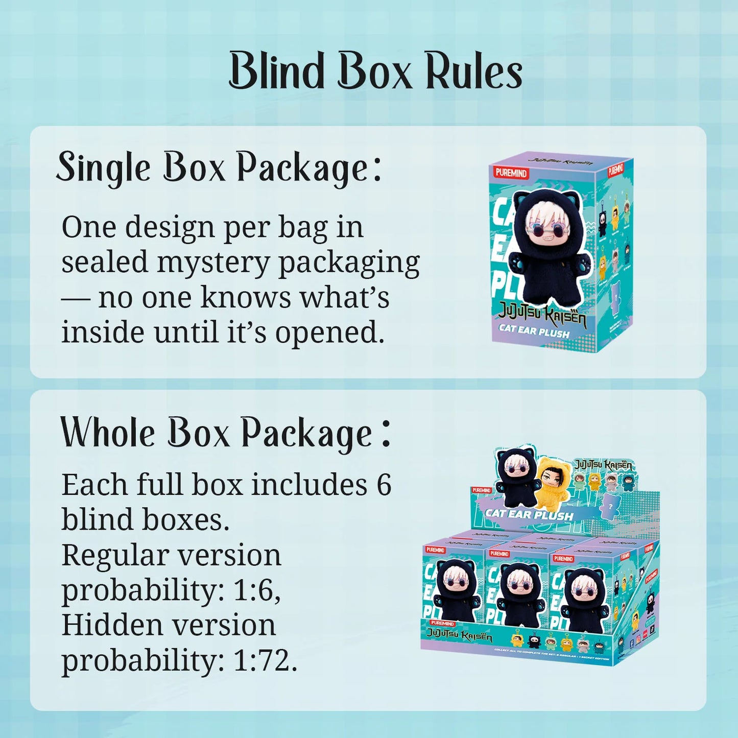 Jujutsu Kaisen Cat Ear Plush Blind Box