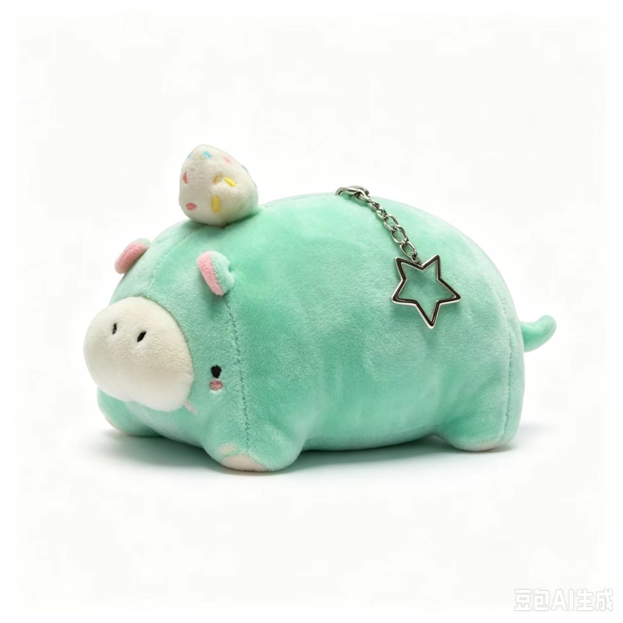 WHIBBO: POCKET HIPPO PLUSH KEYCHAIN Green