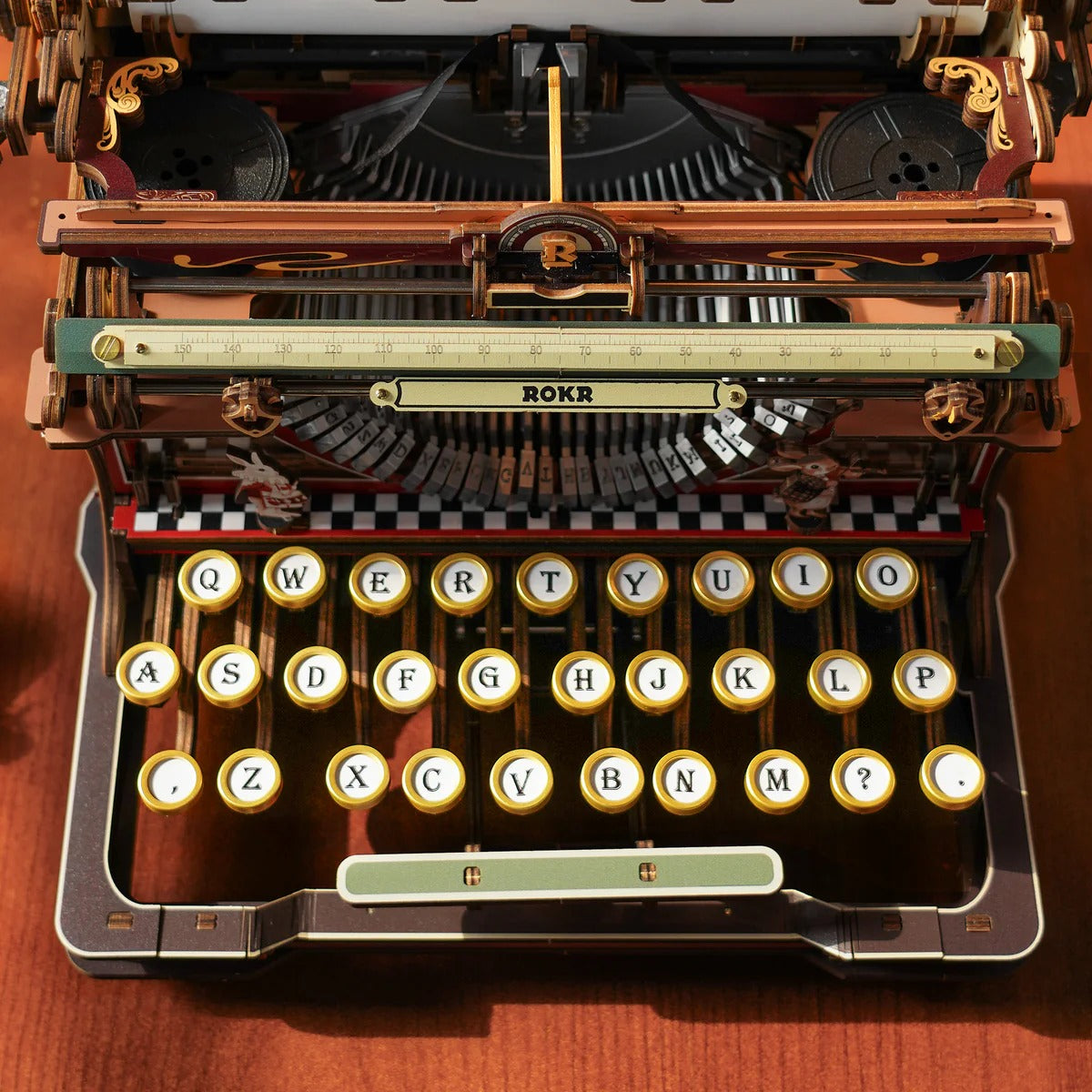 Rolife ROKR Mechanical Typewriter Wooden 3D Puzzle LK703C (Magic Version)
