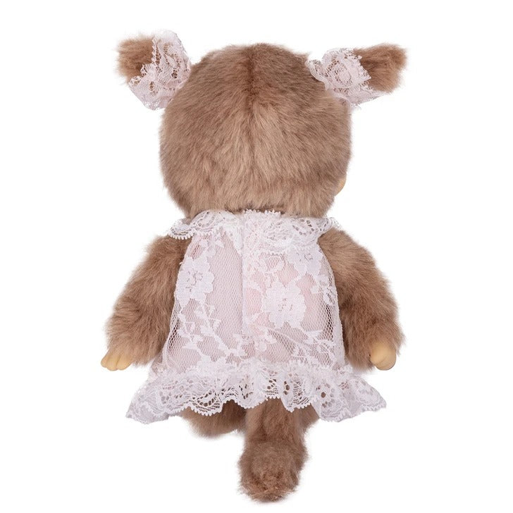 Monchhichi White Lace Dress Beige Girl