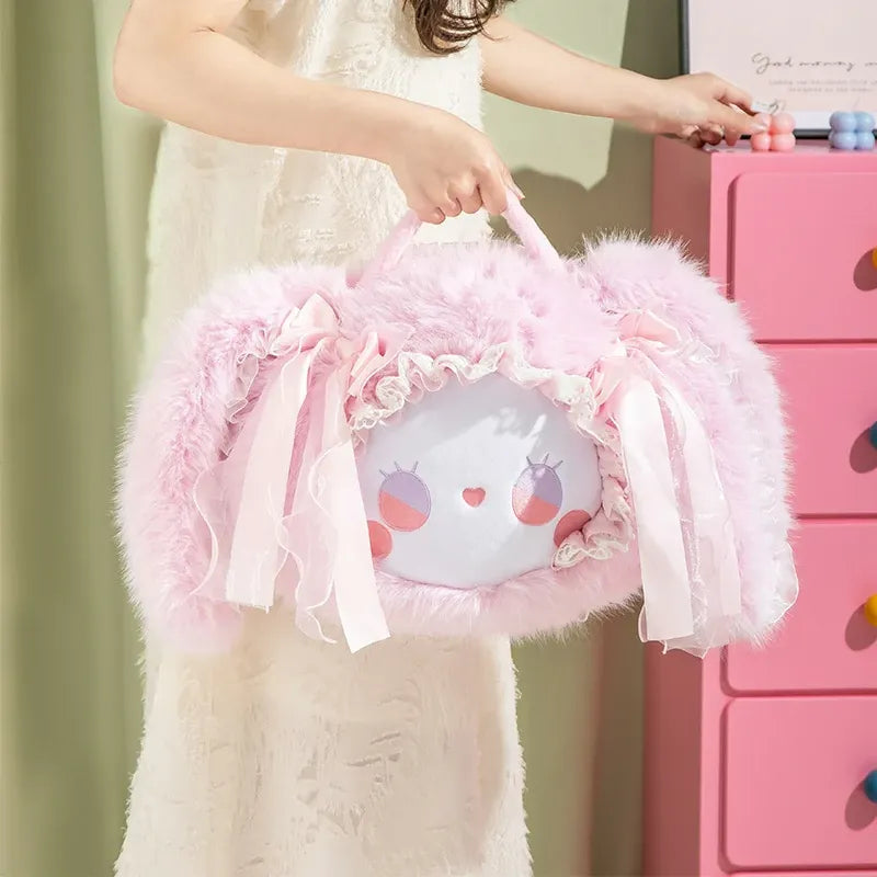 EMMA Ear-hanging Rabbit Backpack (PINK)
