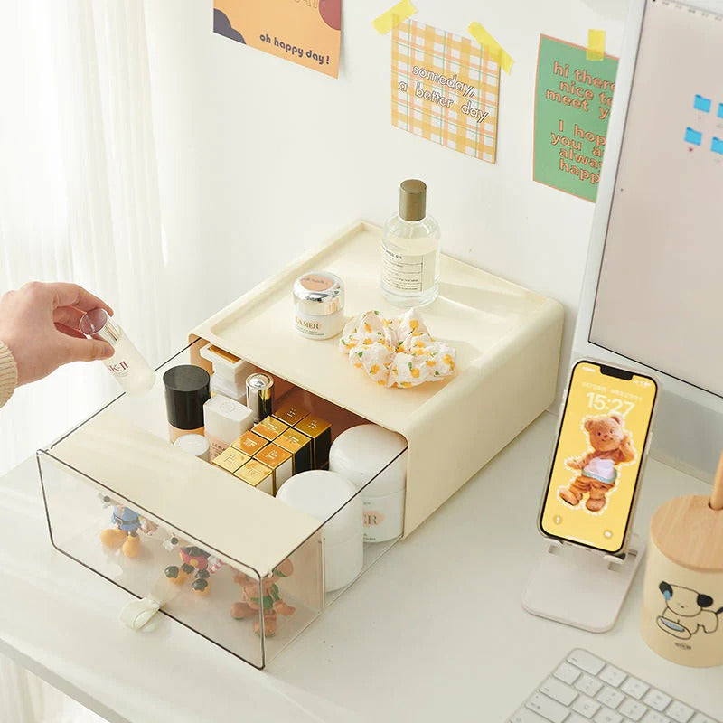 923 Pull-out Drawer Blind Box Display Storage Box - Cream