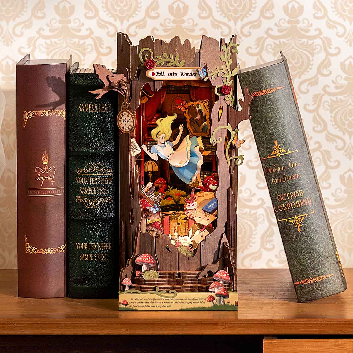 Rolife Fall into Wonder DIY Book Nook Shelf Insert