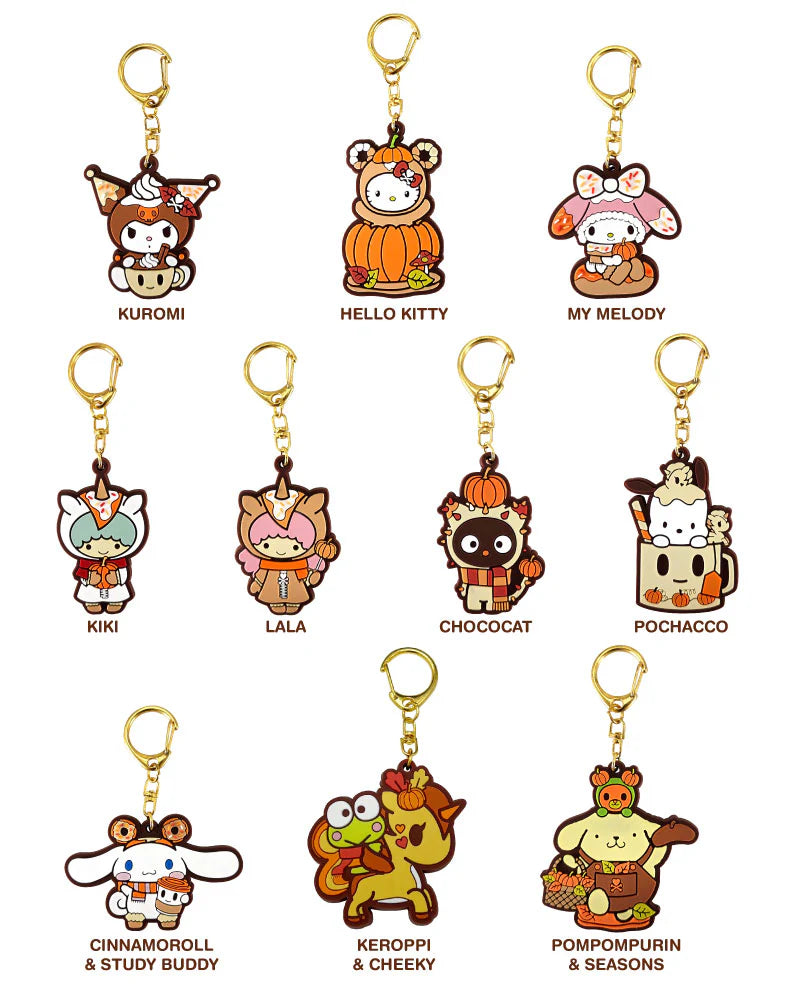 Tokidoki x Hello Kitty & Friends Pumpkin Spice Collection Rubber Keychain Blind Box
