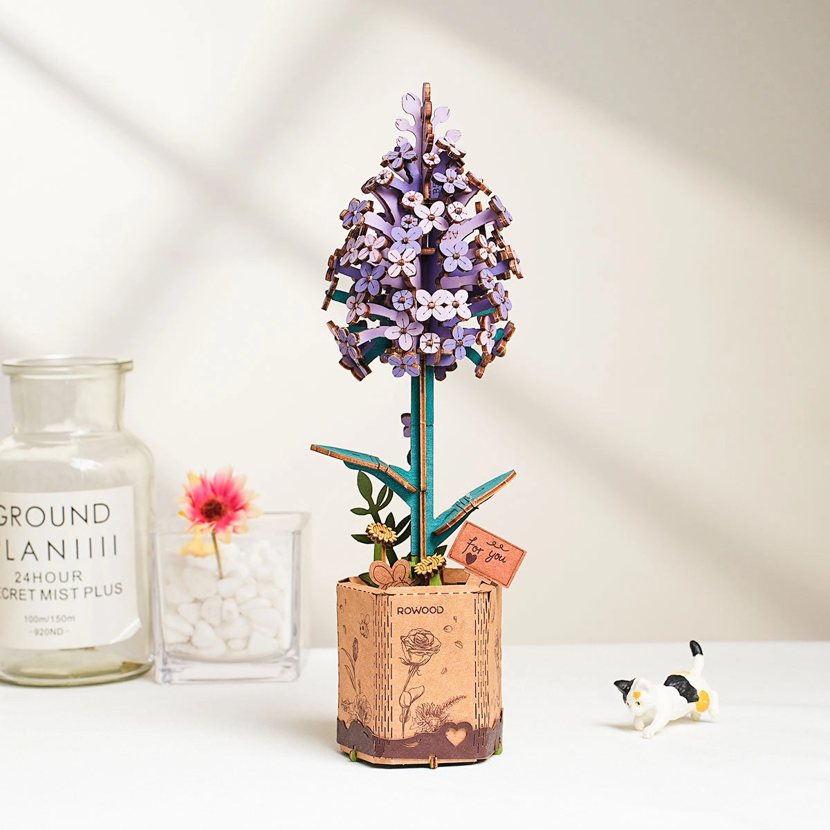 Rolife DIY Wooden Flower Lilac
