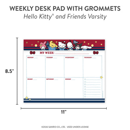 Hello Kitty and Friends Varsity Weekly Desk Pad