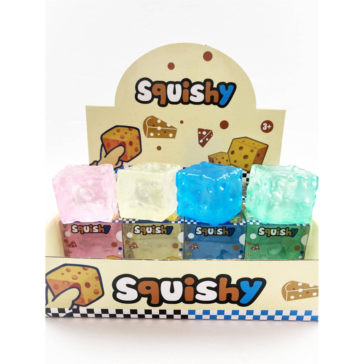 Colorful Cheese Cube Coconut Oil Squishy Toy: MIX COLOR / ONE(12)