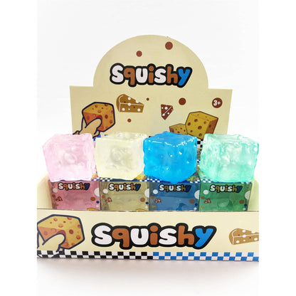 Colorful Cheese Cube Coconut Oil Squishy Toy: MIX COLOR / ONE(12)