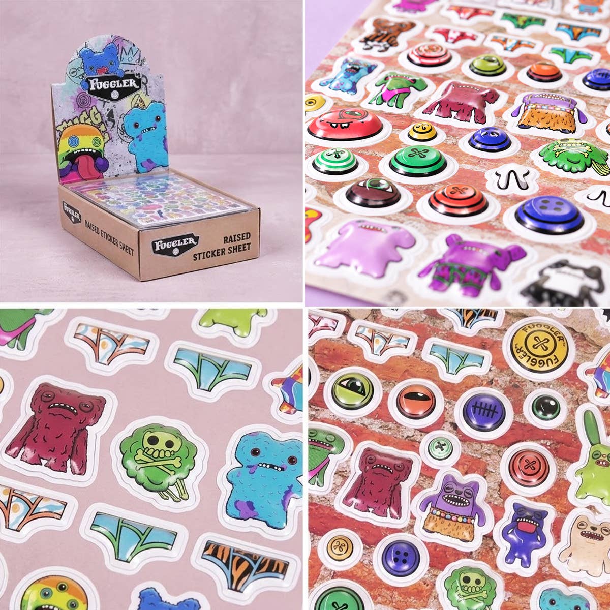 Fuggler Raised Sticker Sheet