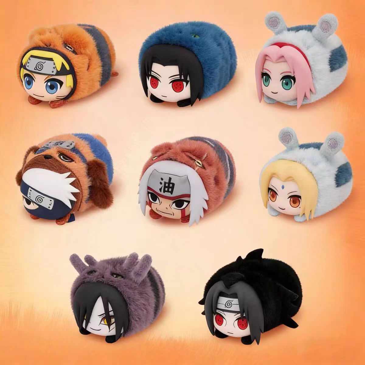 Naruto Shippuden – Cute Beast Lying Party Plush Keychain Blind Box