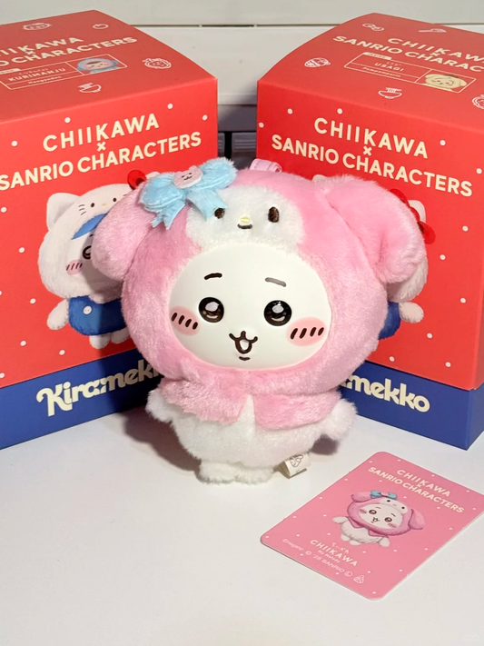 Chiikawa × Sanrio: Chiikawa × My Melody Vinyl Plush Keychain