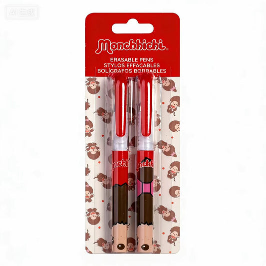 Monchhichi ErasablePens-Boy/Girl Set of 2