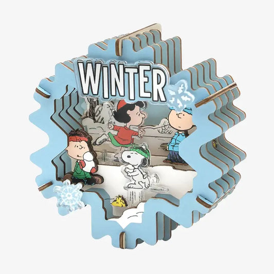 Snoopy Wooden Theater Winter Wonderland 3D Puzzles