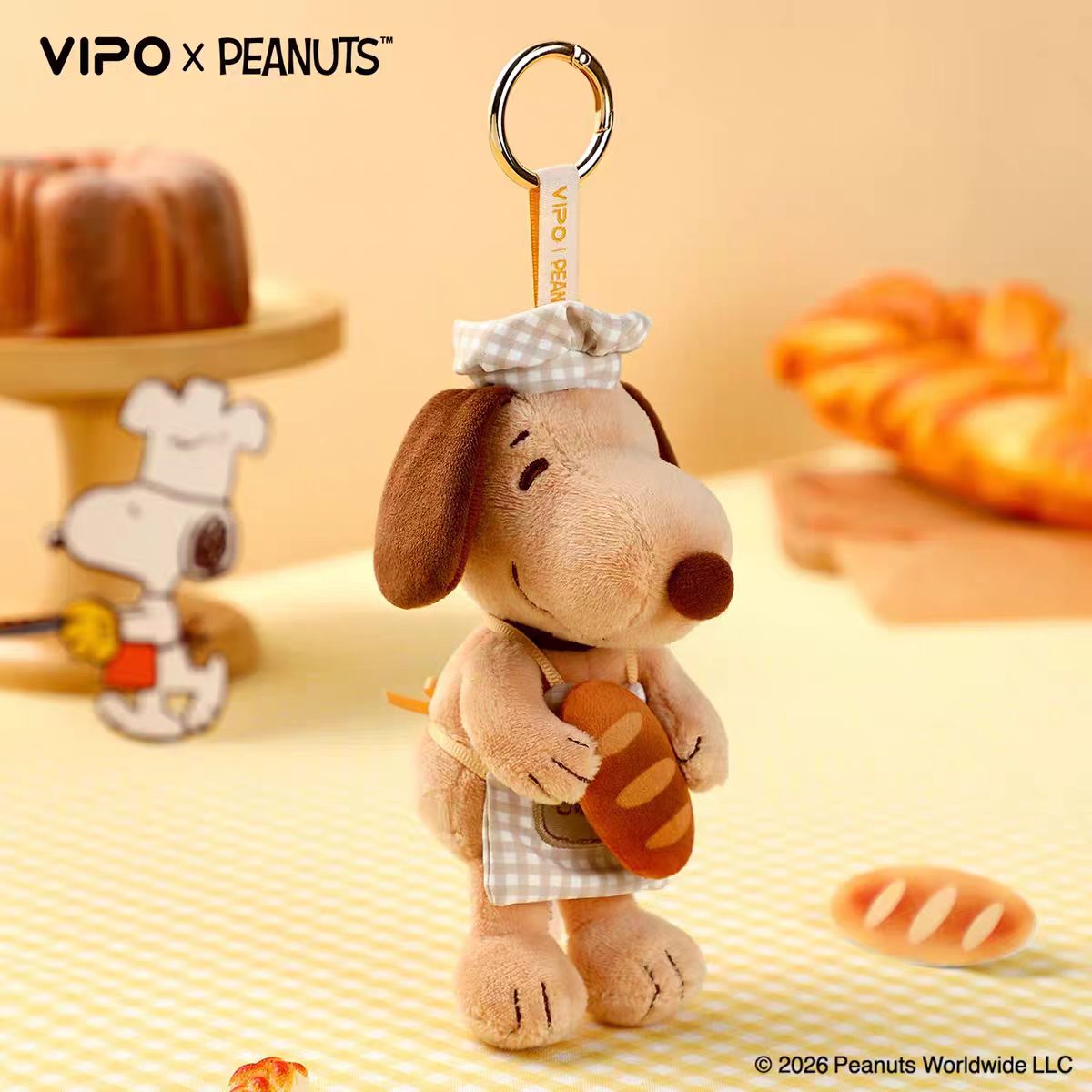 VIPO x Peanuts Snoopy Plush Keychains Bakery Series Blind Box