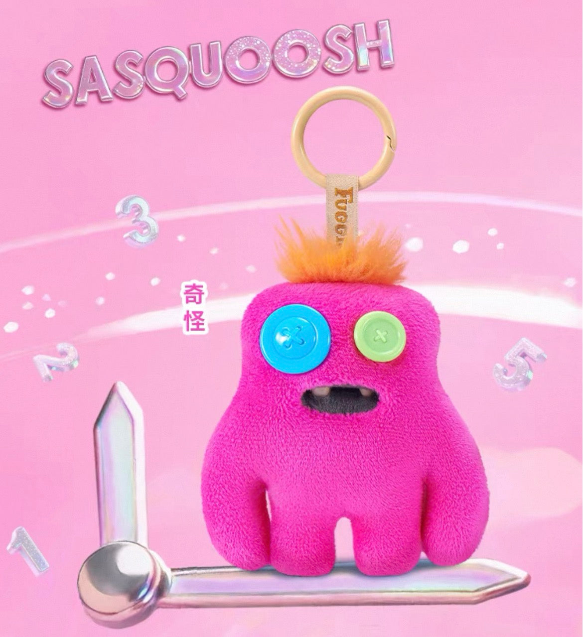 Fuggler-Cute and Fun Pink Plush Keychain Blind Box