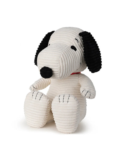 Plush PEANUTS SNOOPY ECO Corduroy Cream Gift box 11" - PEANUTS SNOOPY ECO Corduroy Cream in giftbox 11"