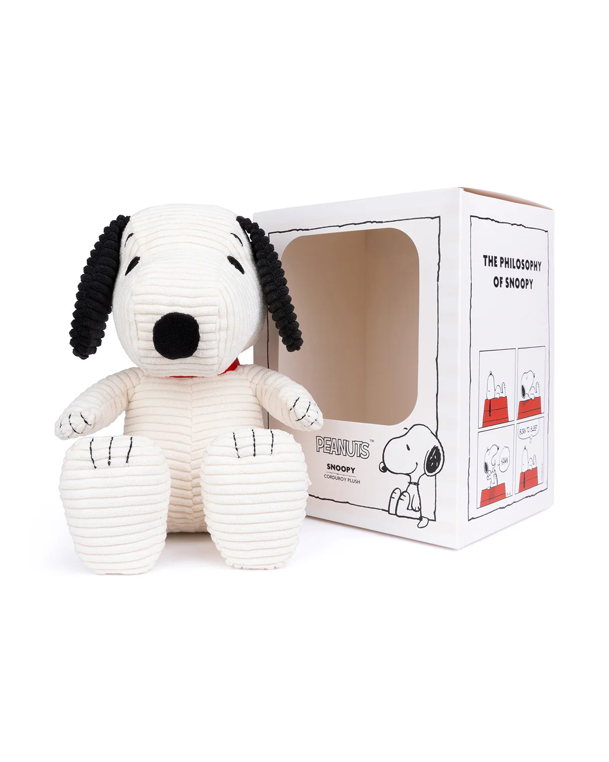 Plush PEANUTS SNOOPY ECO Corduroy Cream Gift box 11" - PEANUTS SNOOPY ECO Corduroy Cream in giftbox 11"