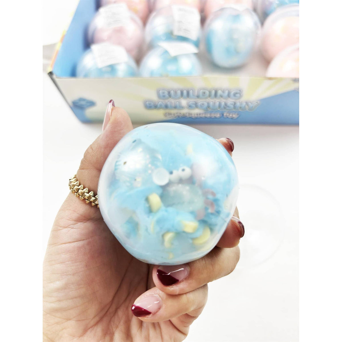 Crunchy Building Ball Squishy Toy: MIX COLOR