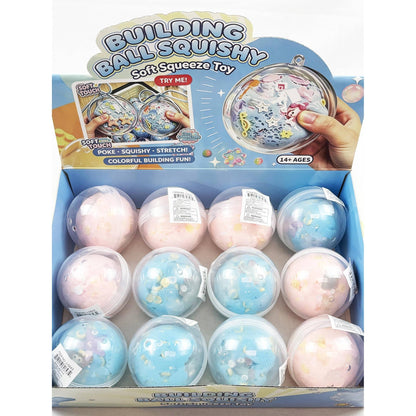 Crunchy Building Ball Squishy Toy: MIX COLOR