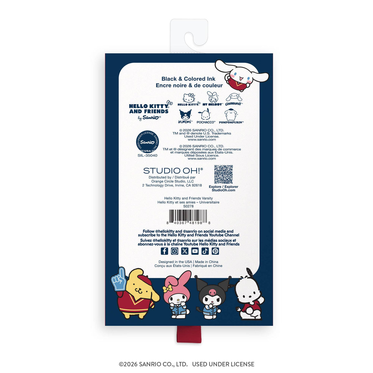 Hello Kitty and Friends Varsity Soft-Touch Gel Pen Set