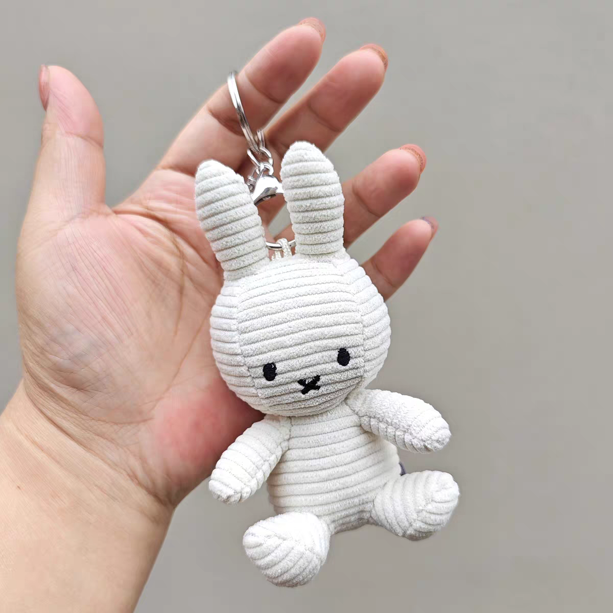 Bon Ton Toys Keychain MIFFY ECO Corduroy Offwhite 4