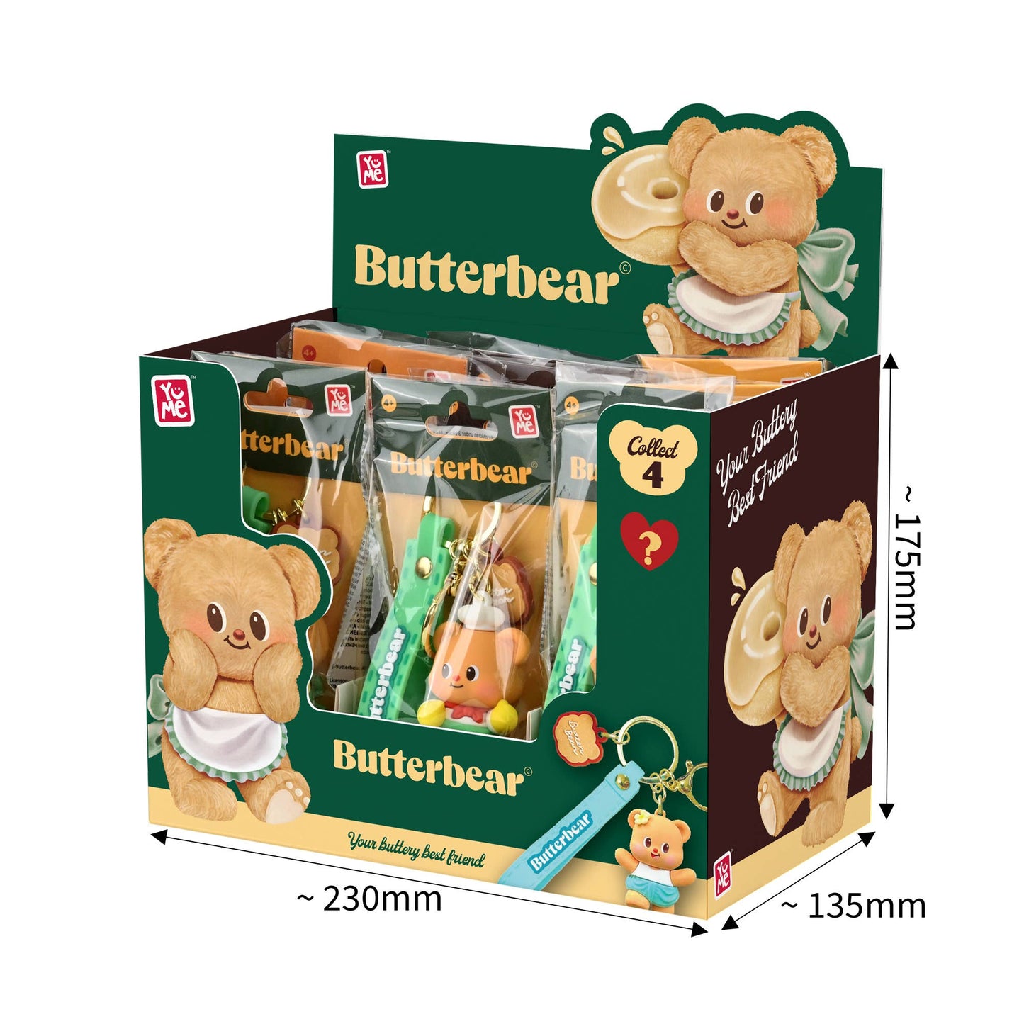 YuMe Butterbear Everyday Series Collectible Keychains