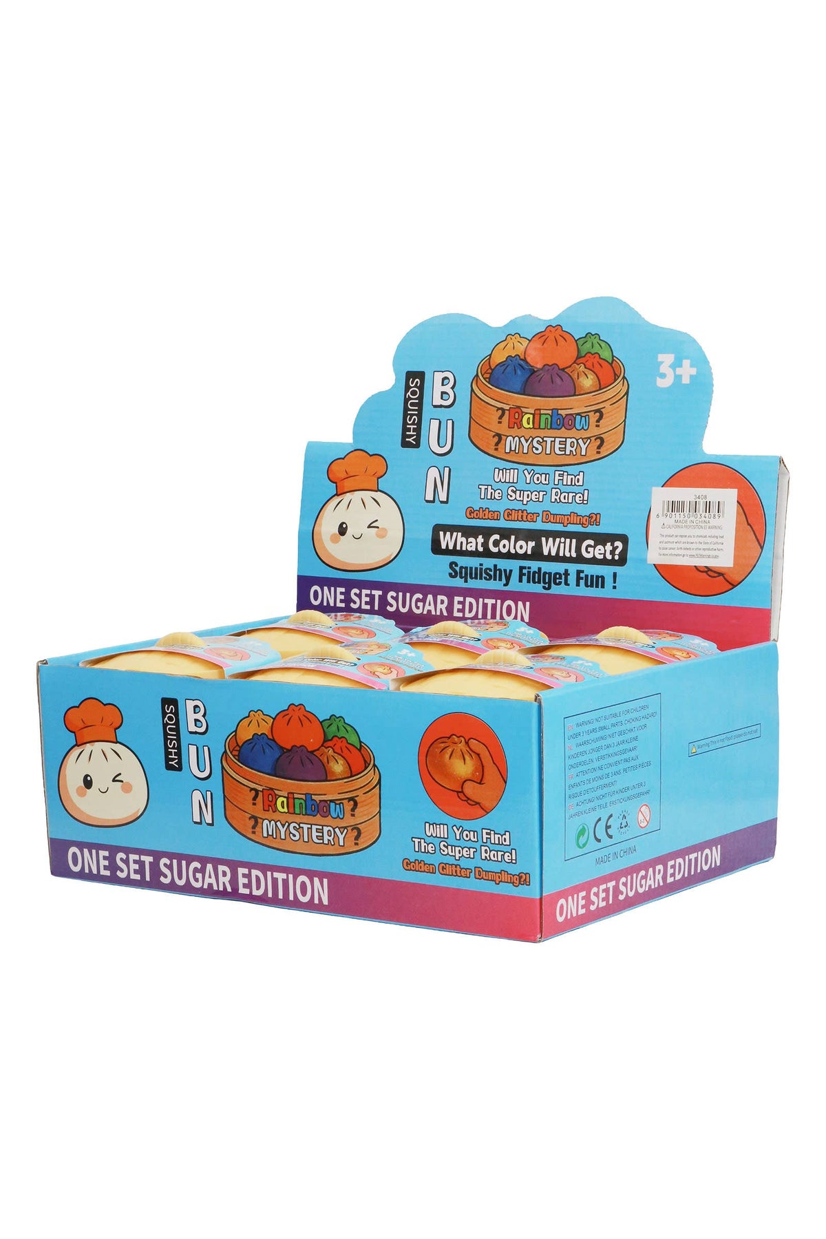 Solid White Dumpling Fluffy Slime Squishy Bao Bun: WHITE