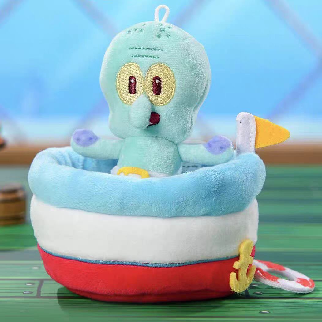 SpongeBob SquarePants – Childhood Time Machine Movable Plush Car Keychain Blind Box