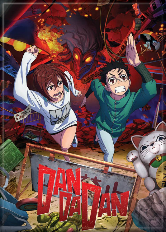 DanDaDan Okarun and Momo Run From Yokai Magnet