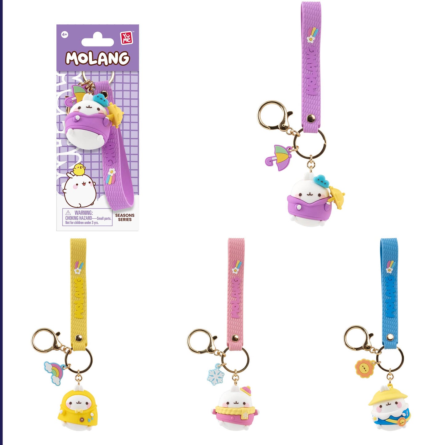 YuMe Molang Weather Series Collectible Keychains with Strap