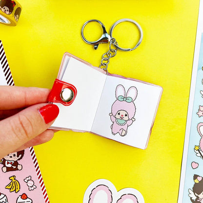 Friends Forever Monchhichi Mini Stickerbook Keychain