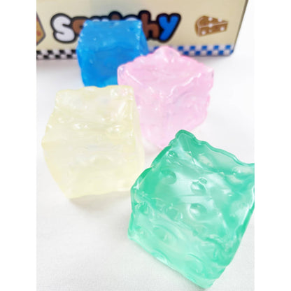 Colorful Cheese Cube Coconut Oil Squishy Toy: MIX COLOR / ONE(12)
