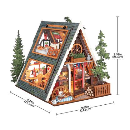 Rolife DIY Miniature House - A-Frame Cabin