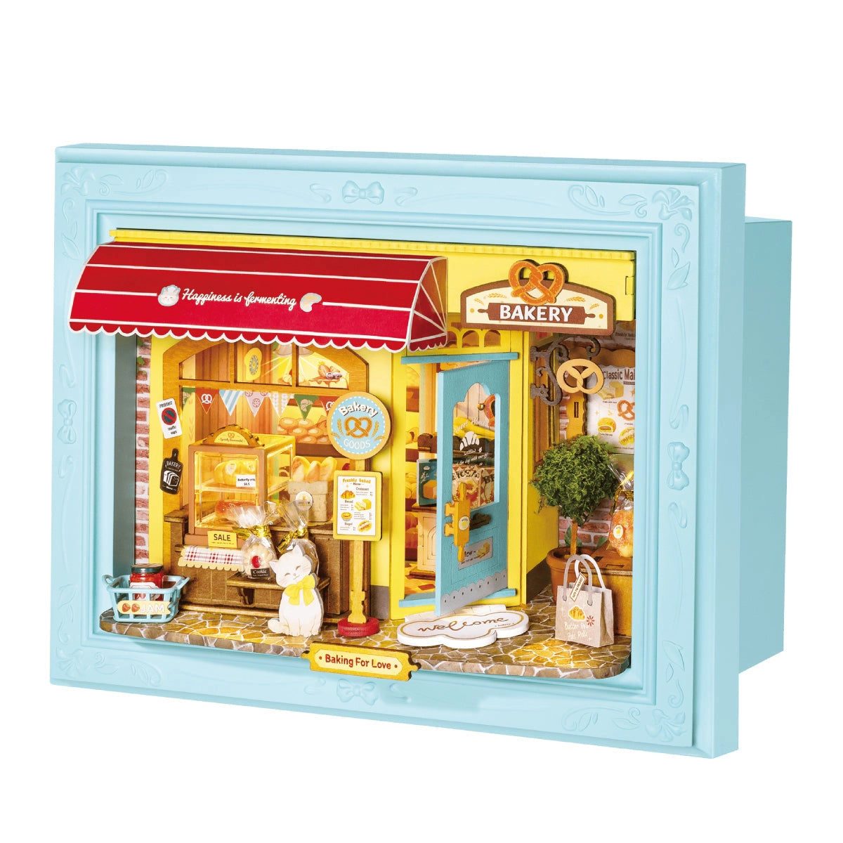 Rolife Fluffy Cat Bakery 3D Wooden Puzzle