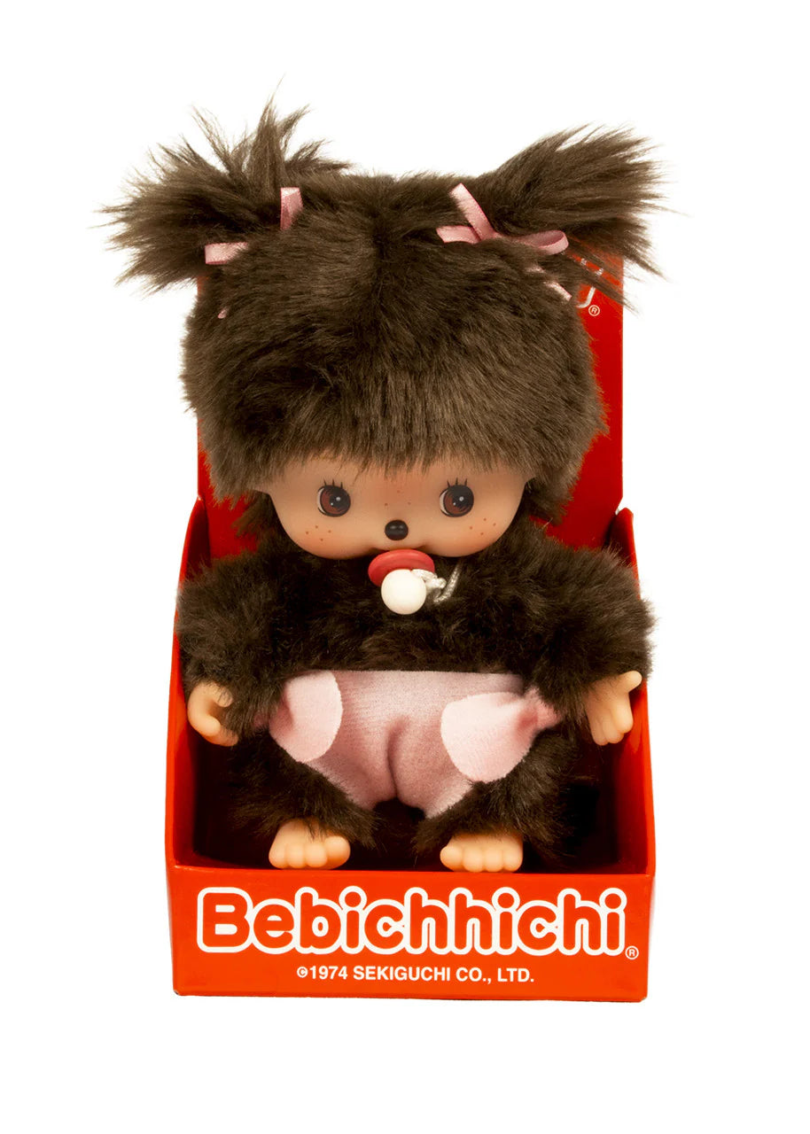 Monchhichi Classic Bebichhichi Plush Toy - Girl 6in