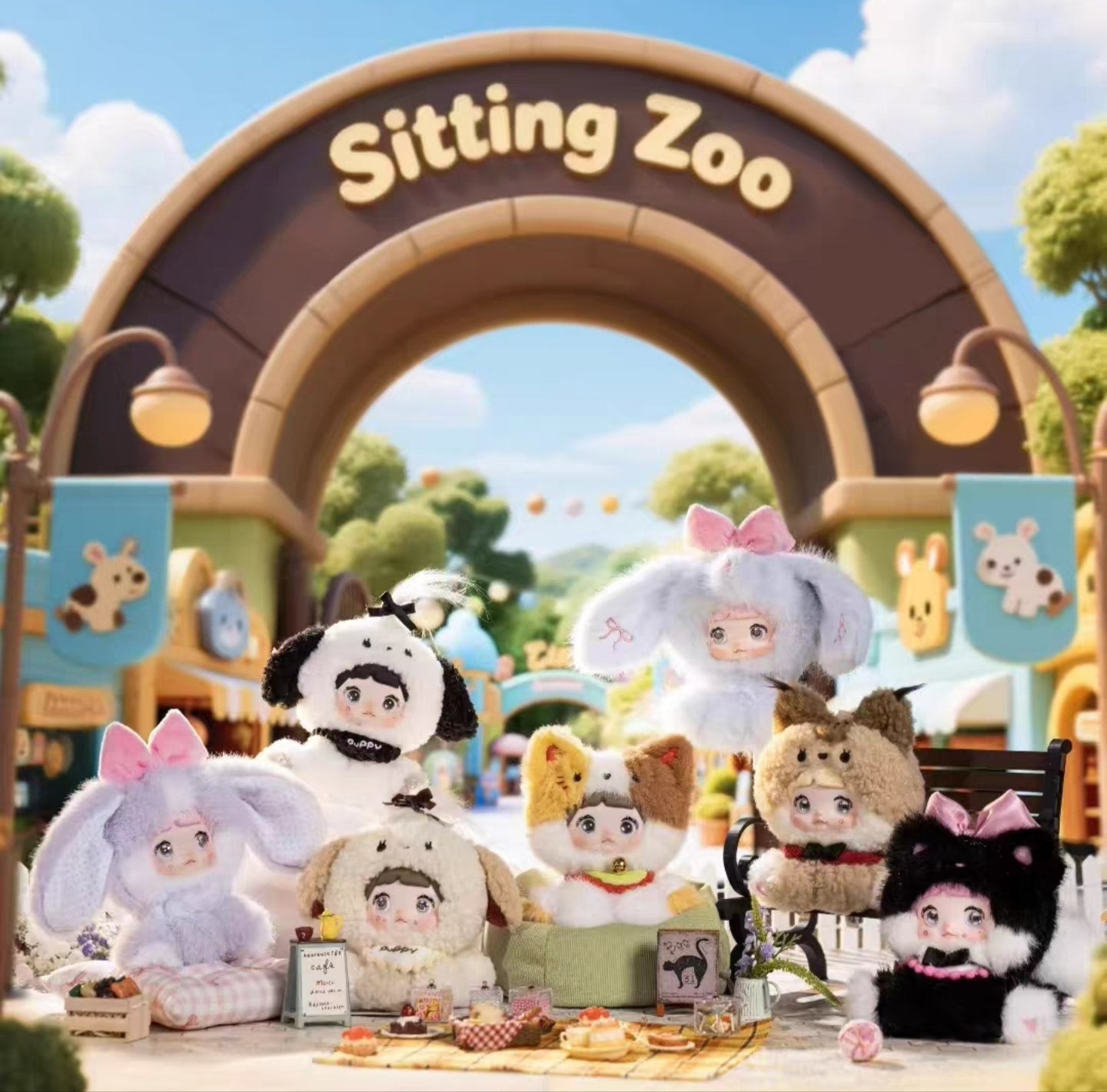 Nommi Sitting Zoo Series Plush Blind Box