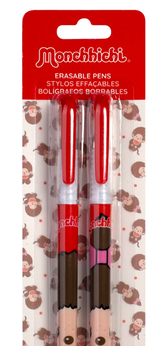 Monchhichi ErasablePens-Boy/Girl Set of 2