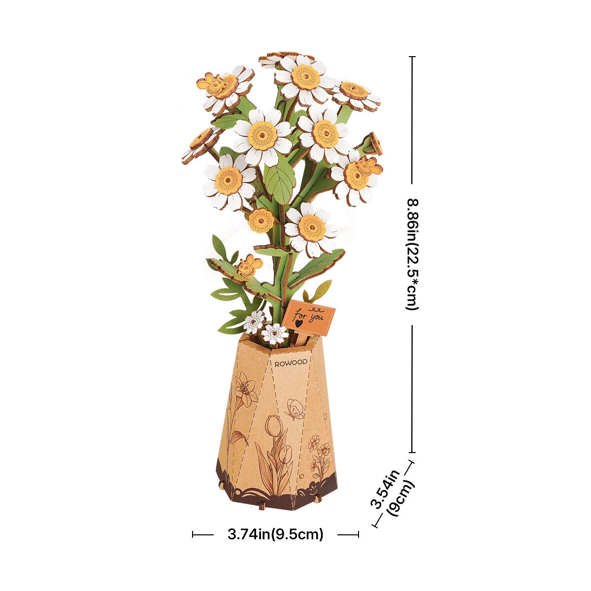Rolife DIY Wooden Flower Chamomile