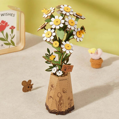 Rolife DIY Wooden Flower Chamomile